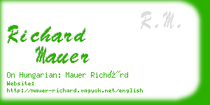 richard mauer business card